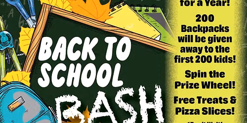 Papa Johns Back to School Bash - FREE BACKPACKS!
