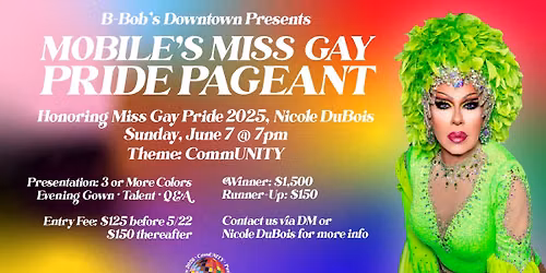 Mobile\u2019s Annual Miss Gay Pride Pageant 2026 at B-Bobs!