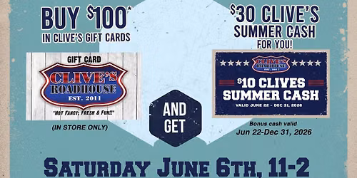 Summer Cash Saturday Gift Card Sale