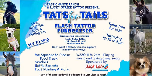 Tats for Tails Flash Tattoo Fundraiser