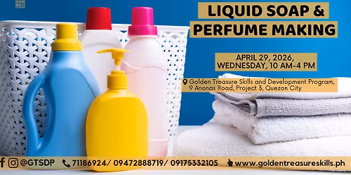 Soap and Perfume Making Seminar - WEEKDAY CLASS