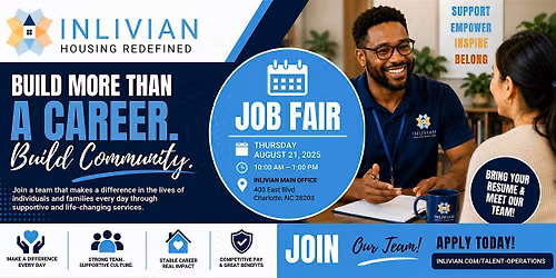 INLIVIAN is HIRING, BUILDING COMMUNITY AND BUILDING CAREERS!!