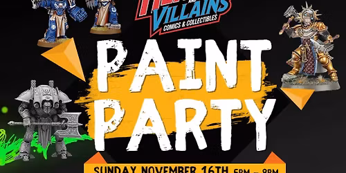 Paint Party (Warhammer Beginners Paint Night) $5