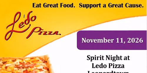 Ledo Pizza Spirit Night - Leonardtown