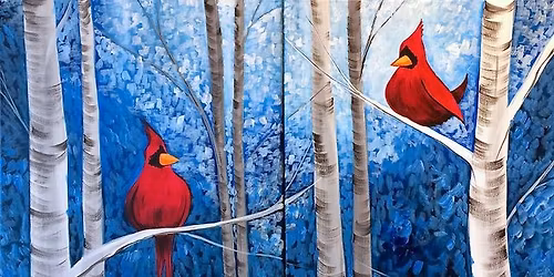 Winter Cardinals - DATE NIGHT Paint and Sip at Lansing Shuffle 