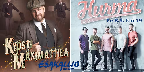 Ky\u00f6sti M\u00e4kimattila & Ajaton sointu ja Hurma Esakallion iltatansseissa.