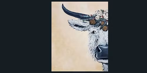 Paint and Sip Festive Winter Cow
