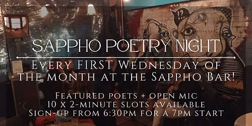 August Sappho Poetry Night - David Brooks & Paris Rosemont w\/ OPEN MIC