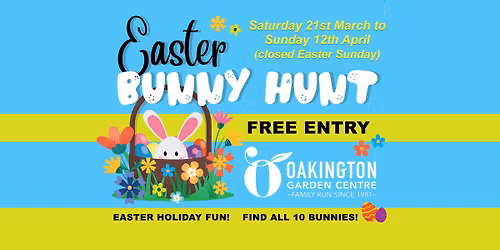 Easter Bunny Hunt - FREE holiday activity! 21st March to 12th April