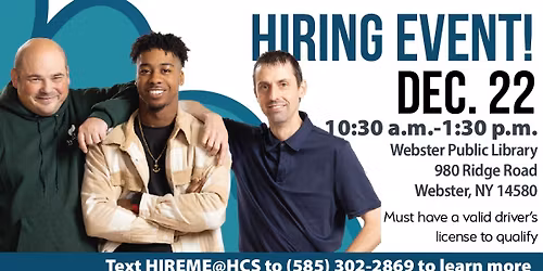 Hiring Event - Webster Public Library