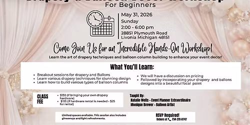 Drapery & Balloon Decor Workshop for Beginners