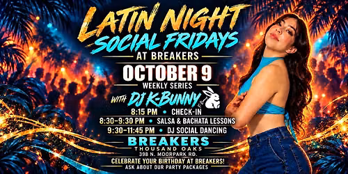 Latin Night Social Fridays at Breakers Friday 10\/16