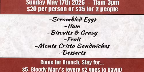 Brunch Fundraiser in support of Dawn Marie Adams