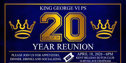 KGVI PS Chatham Class of 2006 20th Reunion
