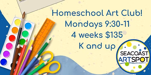 Homeschool Art Club! 4 weeks