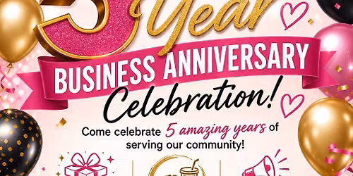 Celebrate 5 Years in Business