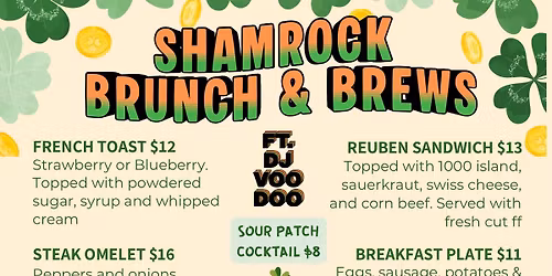 SHAMROCK BRUNCH & BREWS \ud83c\udf40