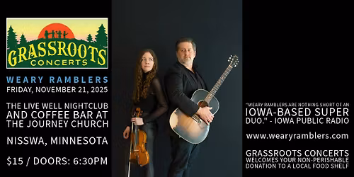 Grassroots Concerts presents Weary Ramblers