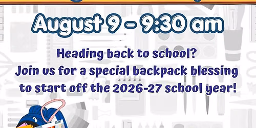 Blessing of the Backpacks