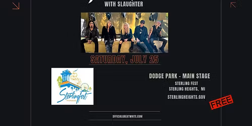 Great White Live in Concert With Slaughter at Sterlingfest 