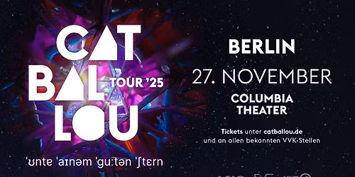 CAT BALLOU - UNTER EINEM GUTEN STERN TOUR 2025 | BERLIN, COLUMBIA THEATER