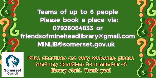Winter Quiz Night & Raffle in Aid of Minehead Library