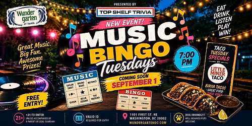 Music Bingo Tuesdays