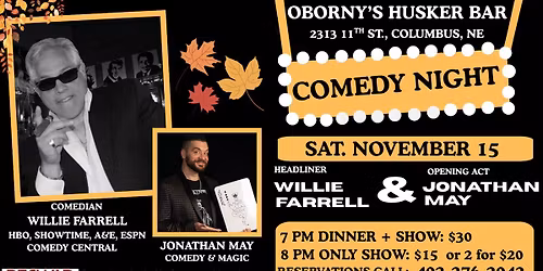 WILLIE FARRELL COMEDY SHOW