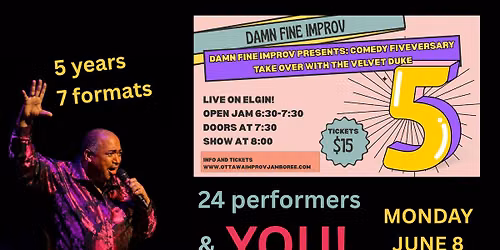 Damn Fine Improv Presents: Comedy Fiveversary Take Over with The Velvet Duke