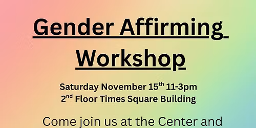 Gender Affirming Workshop 