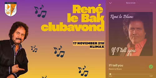 Hollandia's Ren\u00e9 le Bak Clubavond