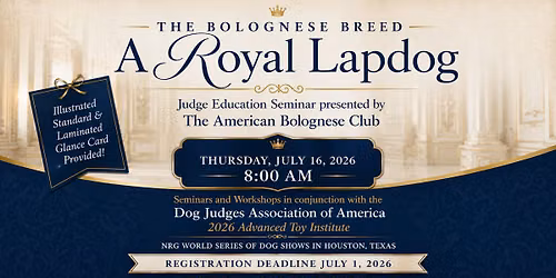 Bolognese Breed Seminar for AKC Judges