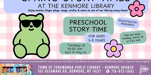 Registration Full: Preschool Story Time