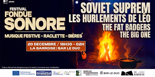 Festival Fondue Sonore \/ 2eme \u00e9dition \/ Samedi 20 D\u00e9cembre 2025 - Bar-le-Duc - La Barroise