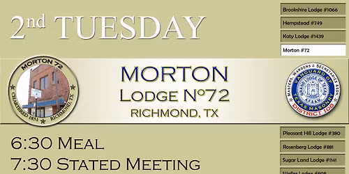 STATED MEETING: Morton Lodge #72
