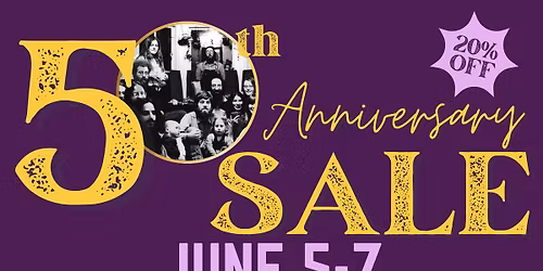 50th Anniversary 20% OFF Storewide Sale