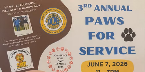 3rd Annual Paws for Service — 12828 Canal Road, Sterling Heights, MI