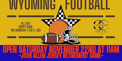 WYOMING FOOTBALL - Josh Allen Jersey Retirement Game 