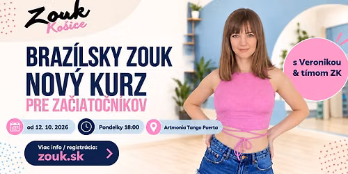 Braz\u00edlsky zouk - tane\u010dn\u00fd kurz pre za\u010diato\u010dn\u00edkov