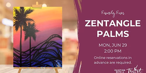 Family Painting Fun - Zentangle Palms