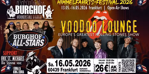 VOODOO LOUNGE - Greatest Rolling Stones Tribute | BURGHOF ALLSTARS | Support: Eric St. Michaels