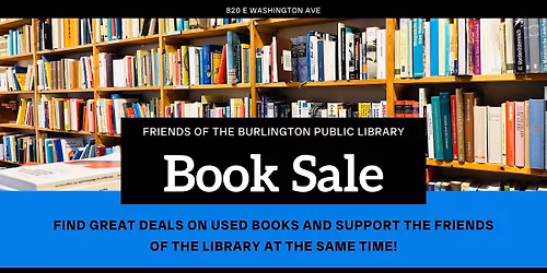 Burlington Public Library Spring Book Sale