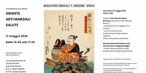 Conferenza sul tema ORIENTE - ARTI MARZIALI - SALUTE