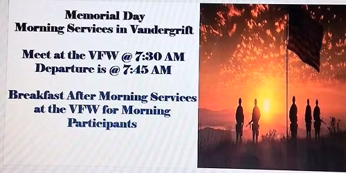 Memorial Day Memorial Services in Vandergrift, Pennsylvania