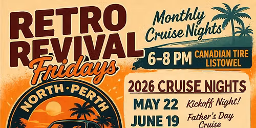 Retro Revival Fridays 2026 - Monthly Listowel Cruise Nights 