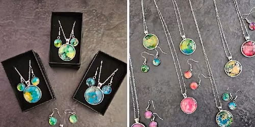 Alcohol ink jewellery making workshop with designer Linzi Mcgivern: \u00a345