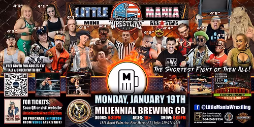 West Palm Beach, FL- Little Mania Mini Wrestling @ The Banyan Live