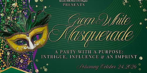 Green & White Masquerade