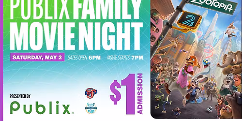 Publix $1 Family Movie Night - Zootopia 2