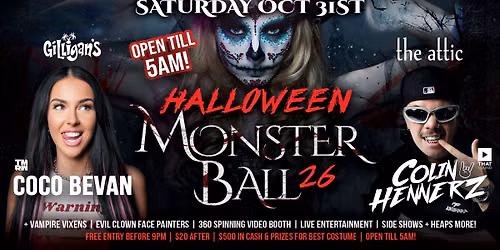 HALLOWEEN MONSTER BALL '26 ft COCO BEVAN | COLIN HENNERZ!